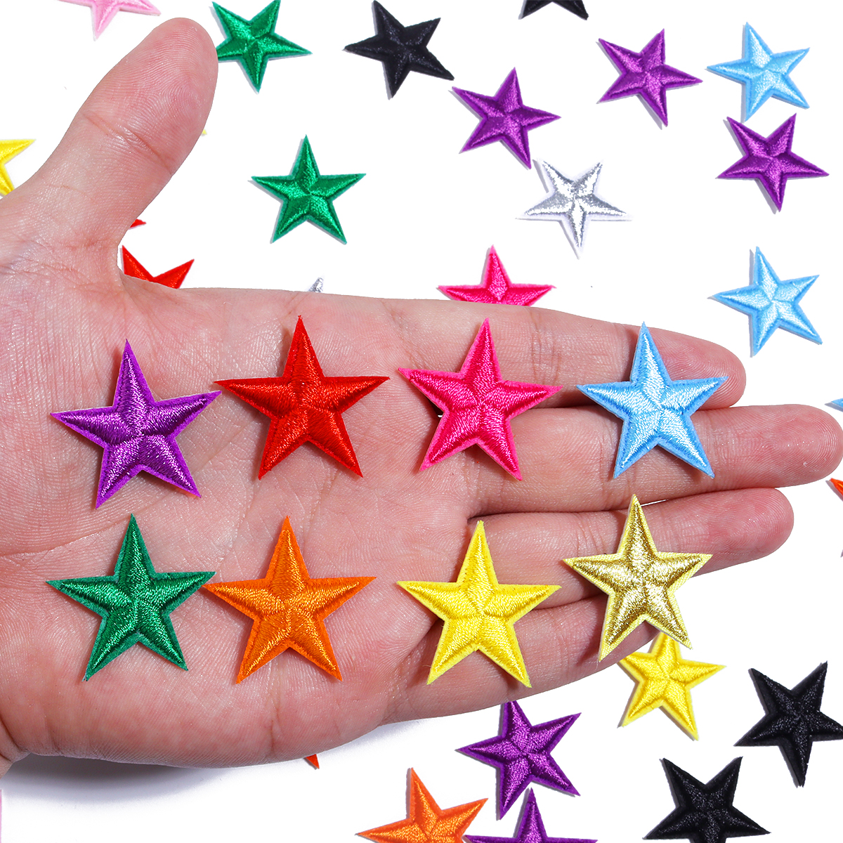 Embroidery Patch - 10pcs Small Mini Star Embroidery Iron