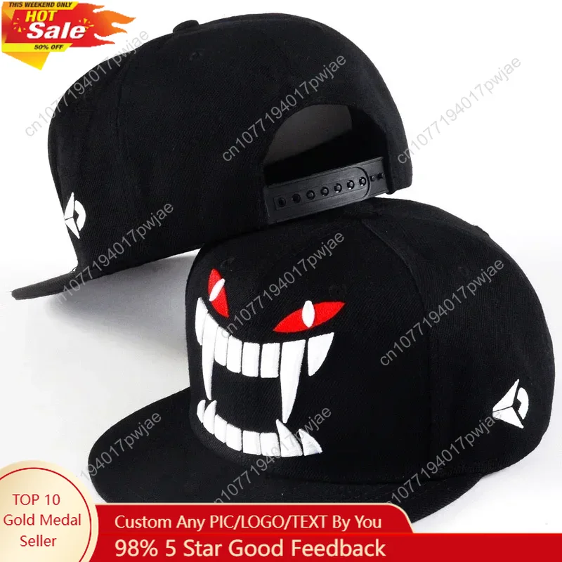 Embroidery Cap - Unisex Demon Embroidery Hip-hop Hats Spring