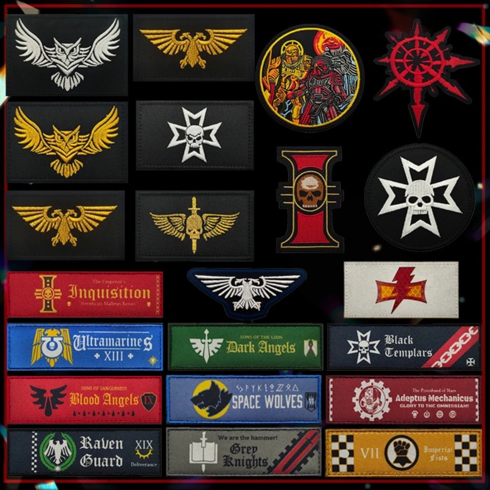 Embroidery Patch - Warhammer 40K Badge Velcro Backpack Patch