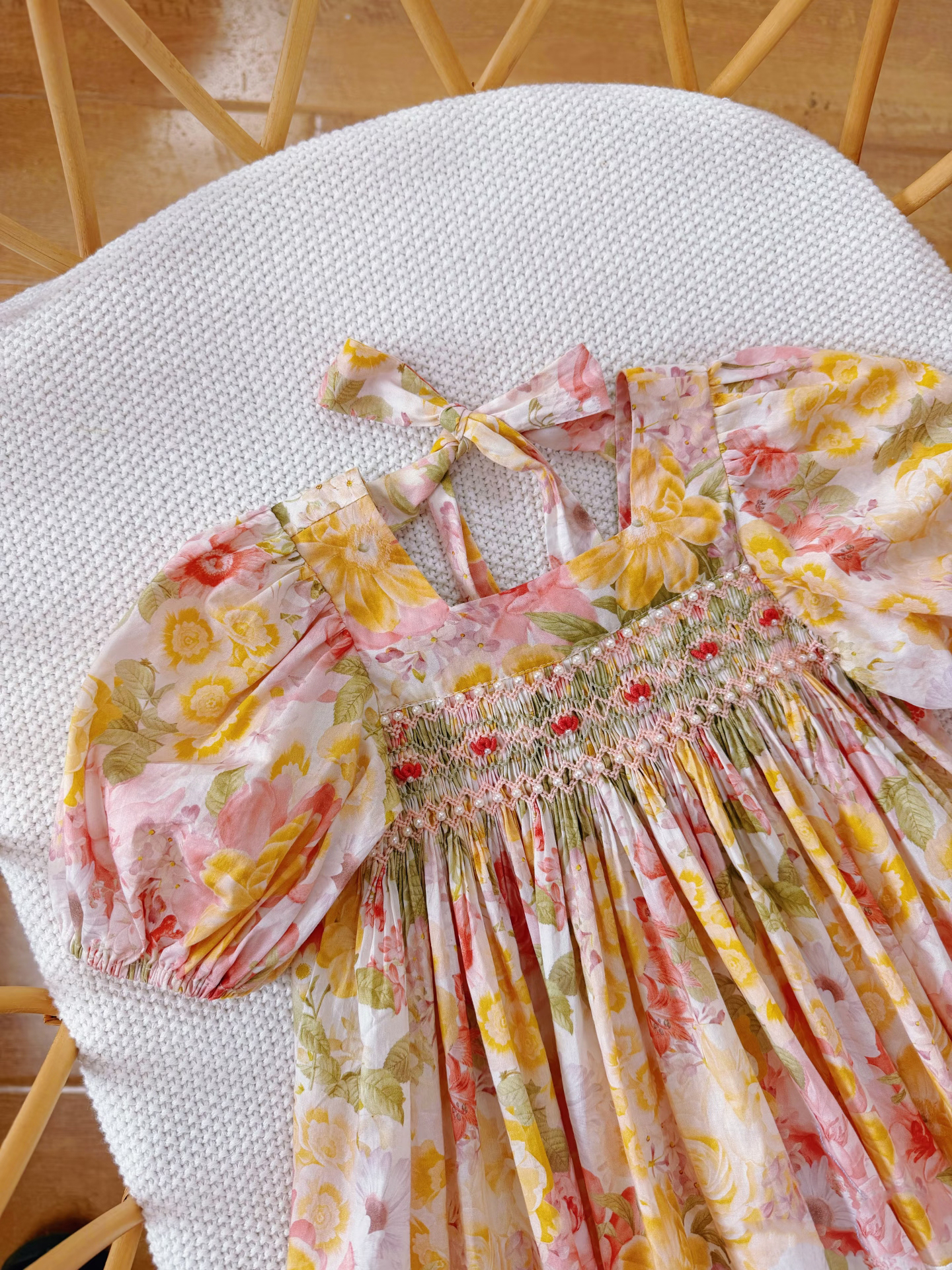 Summer Girls Handmade Embroide – обзор и цена Embroidery Yellow Dress