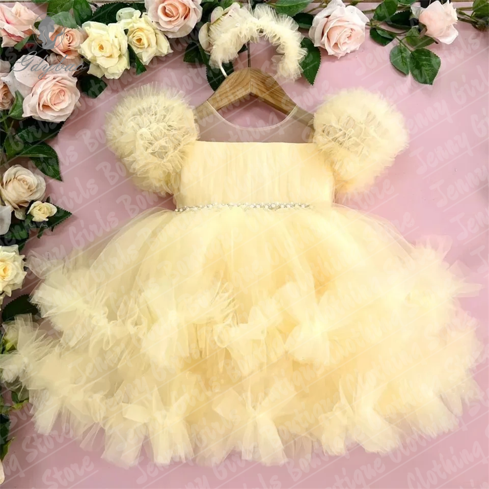 Beautiful Girl Glitter Pearls  – обзор и цена Embroidery Yellow Dress