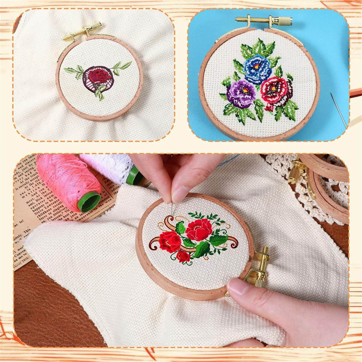 3 Pack 3 Inch Embroidery Hoop  – обзор и цена Embroidery Hoop