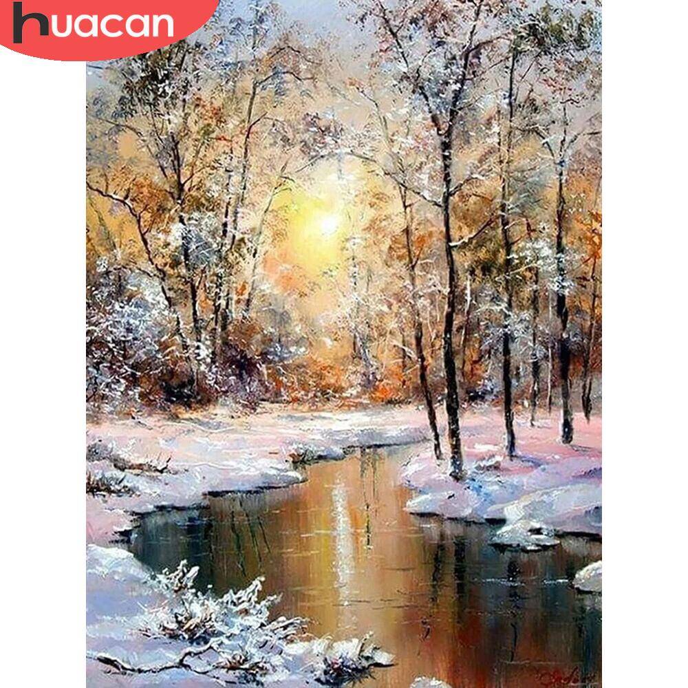 HUACAN Diamond Painting Winter – обзор и цена Embroidery Xmas