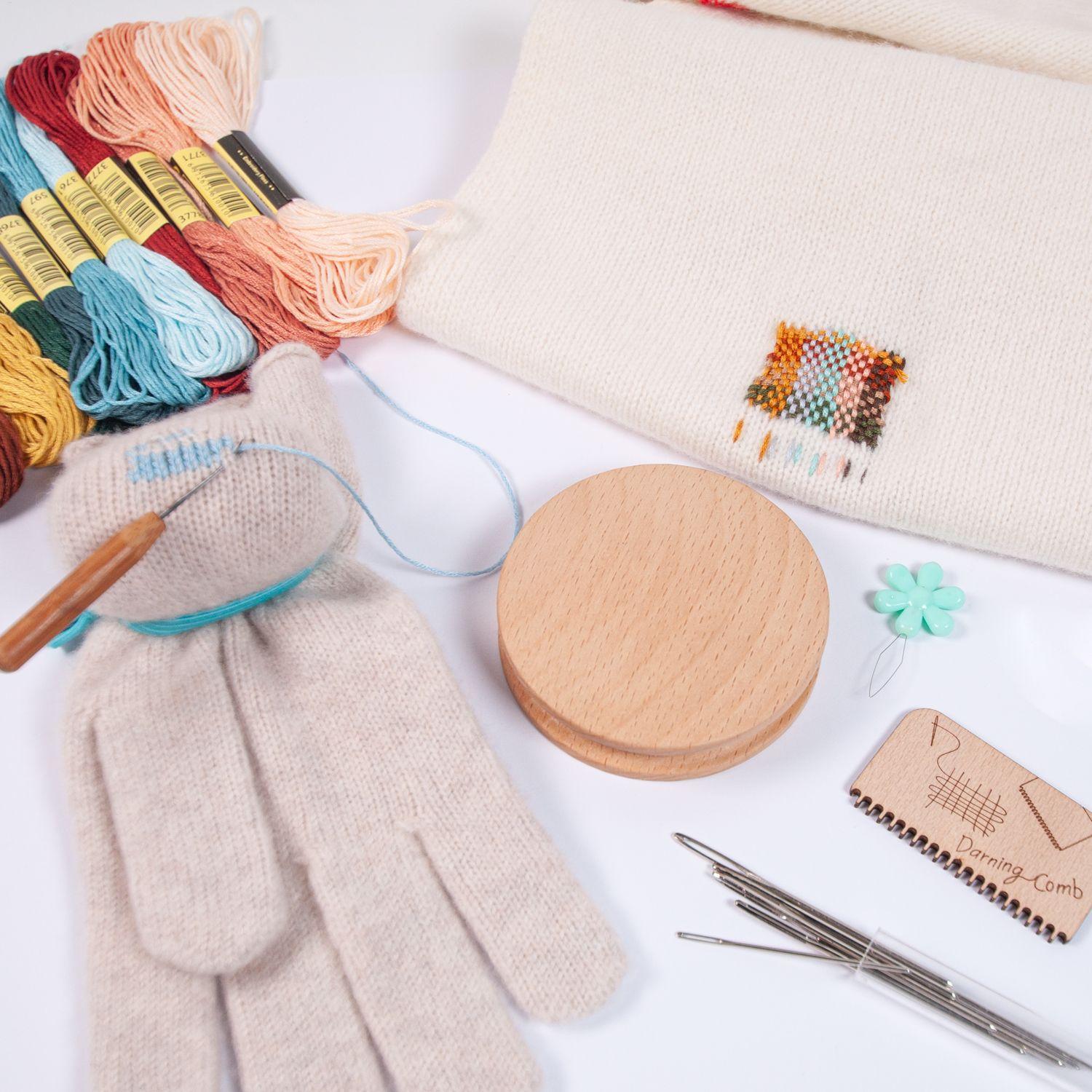 Sock Darning Kit Wooden Mendin – обзор и цена Embroidery Egg