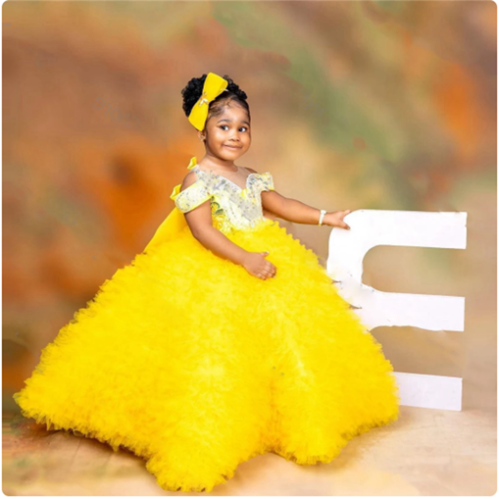 Lovely Yellow Flower Girls Dre – обзор и цена Embroidery Yellow Dress