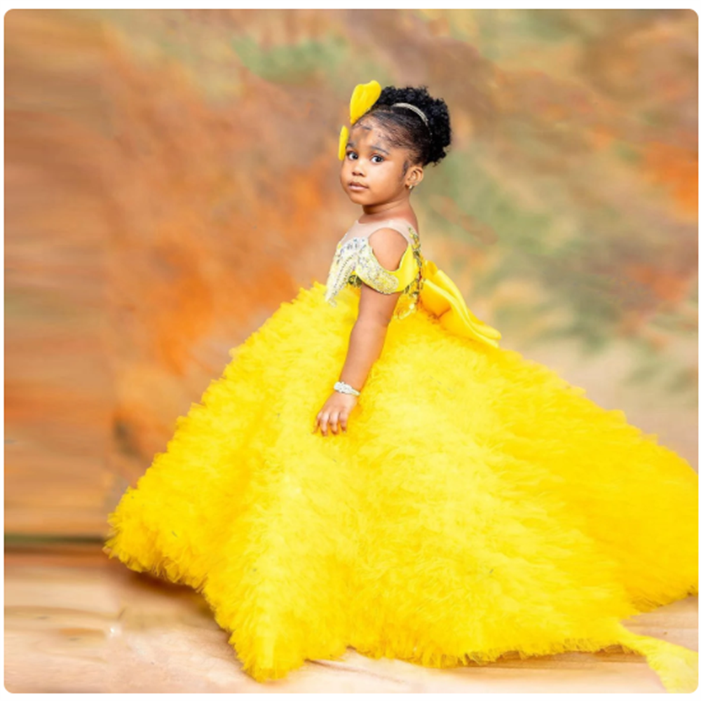Lovely Yellow Flower Girls Dre – обзор и цена Embroidery Yellow Dress