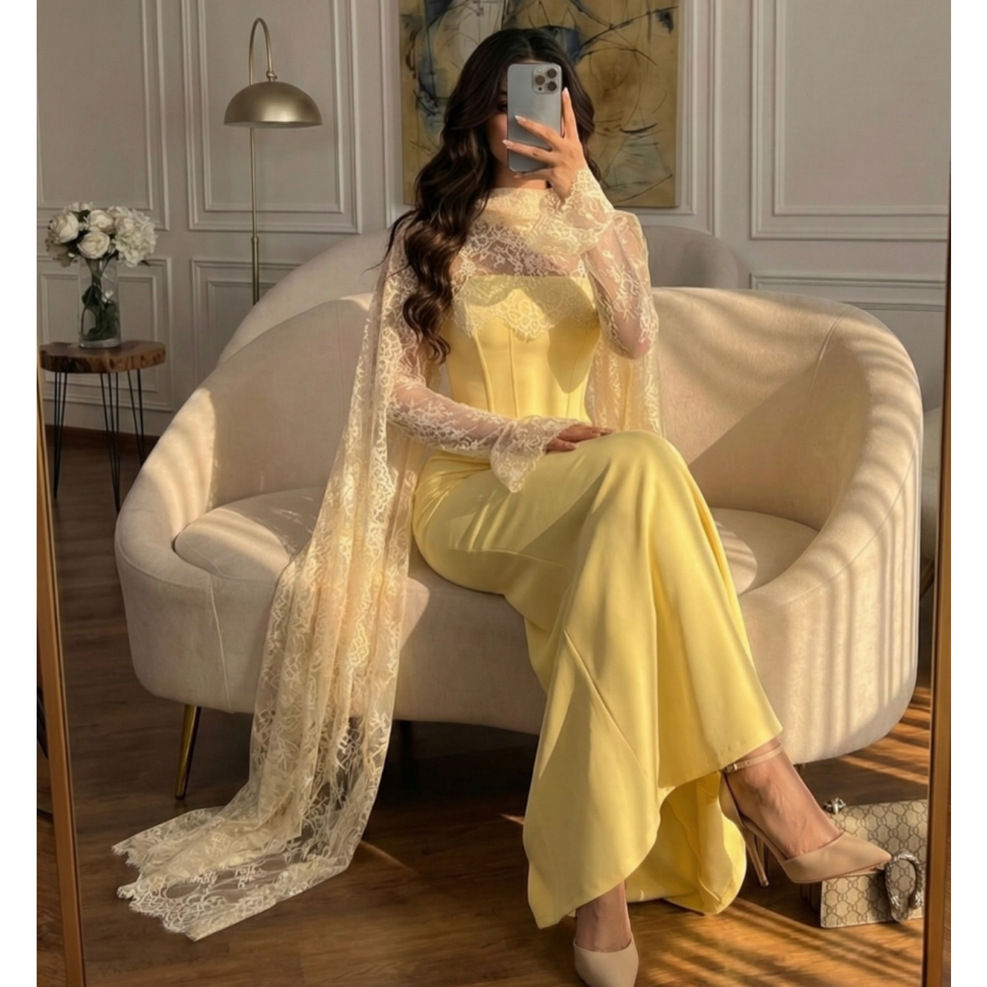 Yellow Lace Elegant Prom Dress – обзор и цена Embroidery Yellow Dress