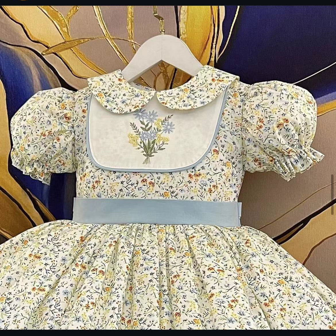 0-12Y Baby Girl Summer Flower  – обзор и цена Embroidery Yellow Dress