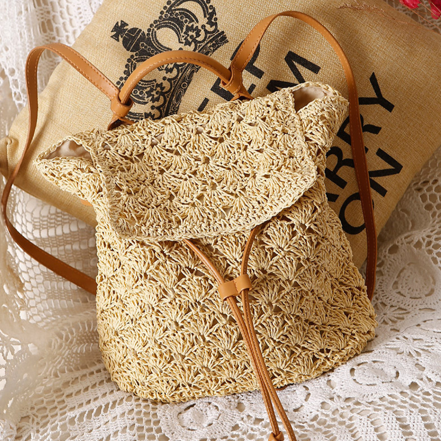 Summer's straw flip backpack n – обзор и цена Embroidery Bali