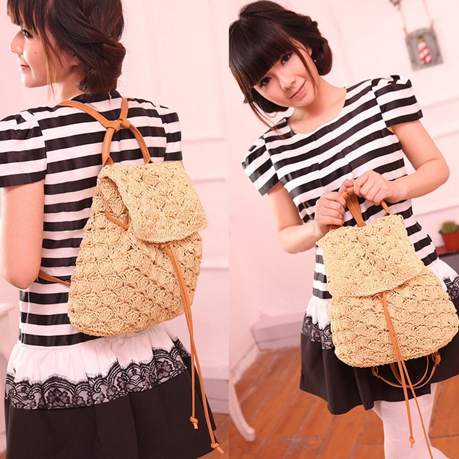 Summer's straw flip backpack n – обзор и цена Embroidery Bali