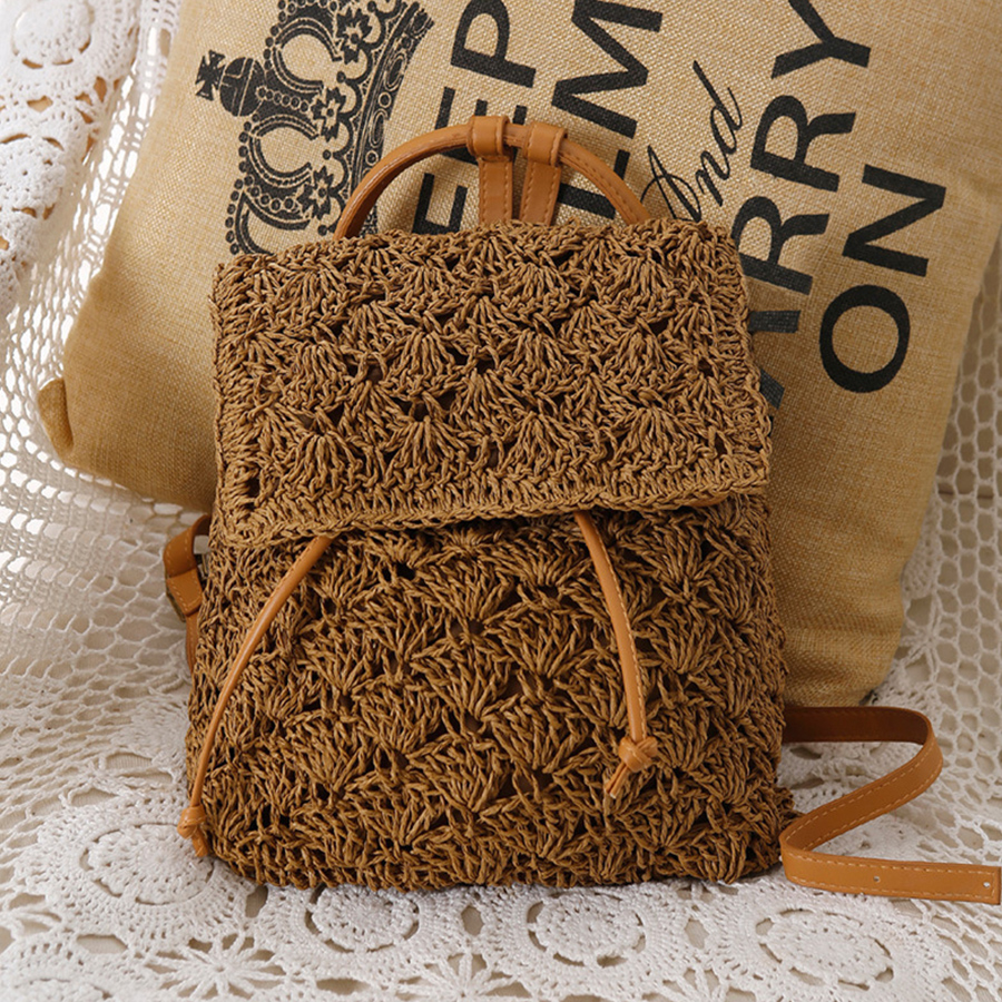 Summer's straw flip backpack n – обзор и цена Embroidery Bali