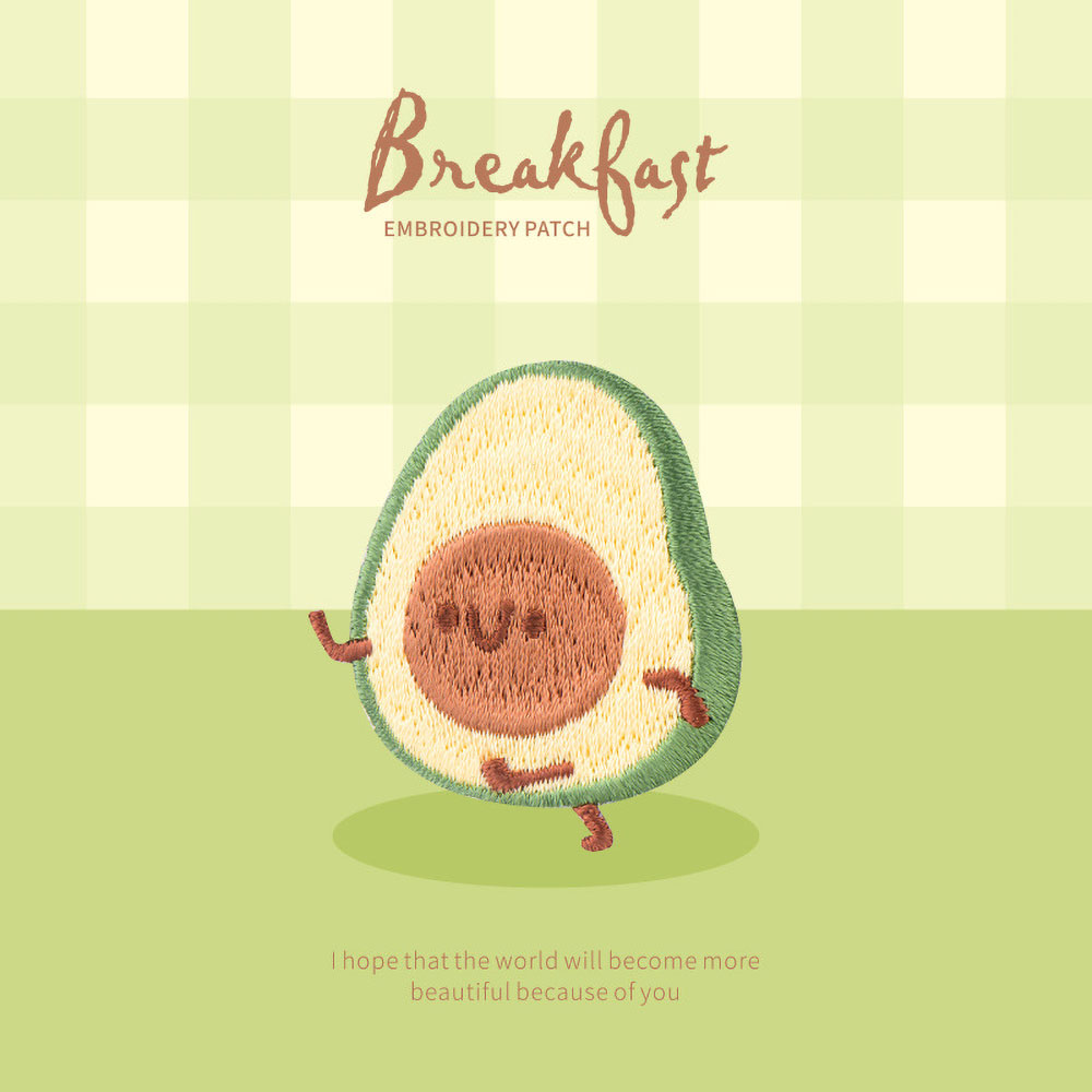 1 Piece Cute Breakfast Patch,  – обзор и цена Embroidery Egg