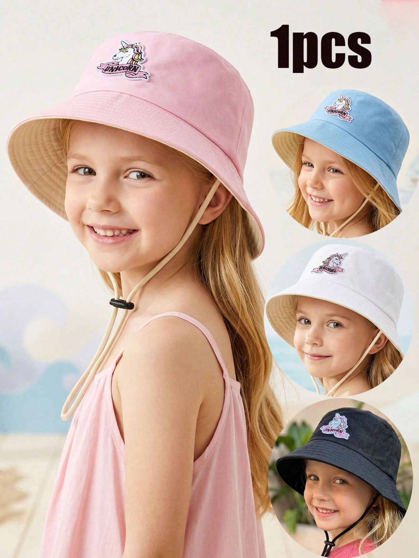 1pcs 2-6Y Girls Cartoon Unicor – обзор и цена Embroidery Cap