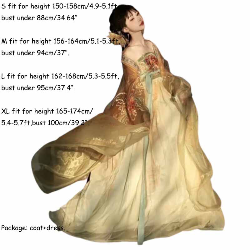 Women's Traditional Chinese Ha – обзор и цена Embroidery Yellow Dress