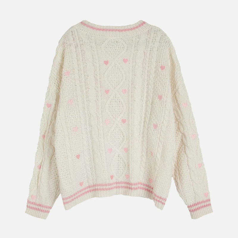 Lover Cardigan with Pink Heart – обзор и цена Embroidery Patch