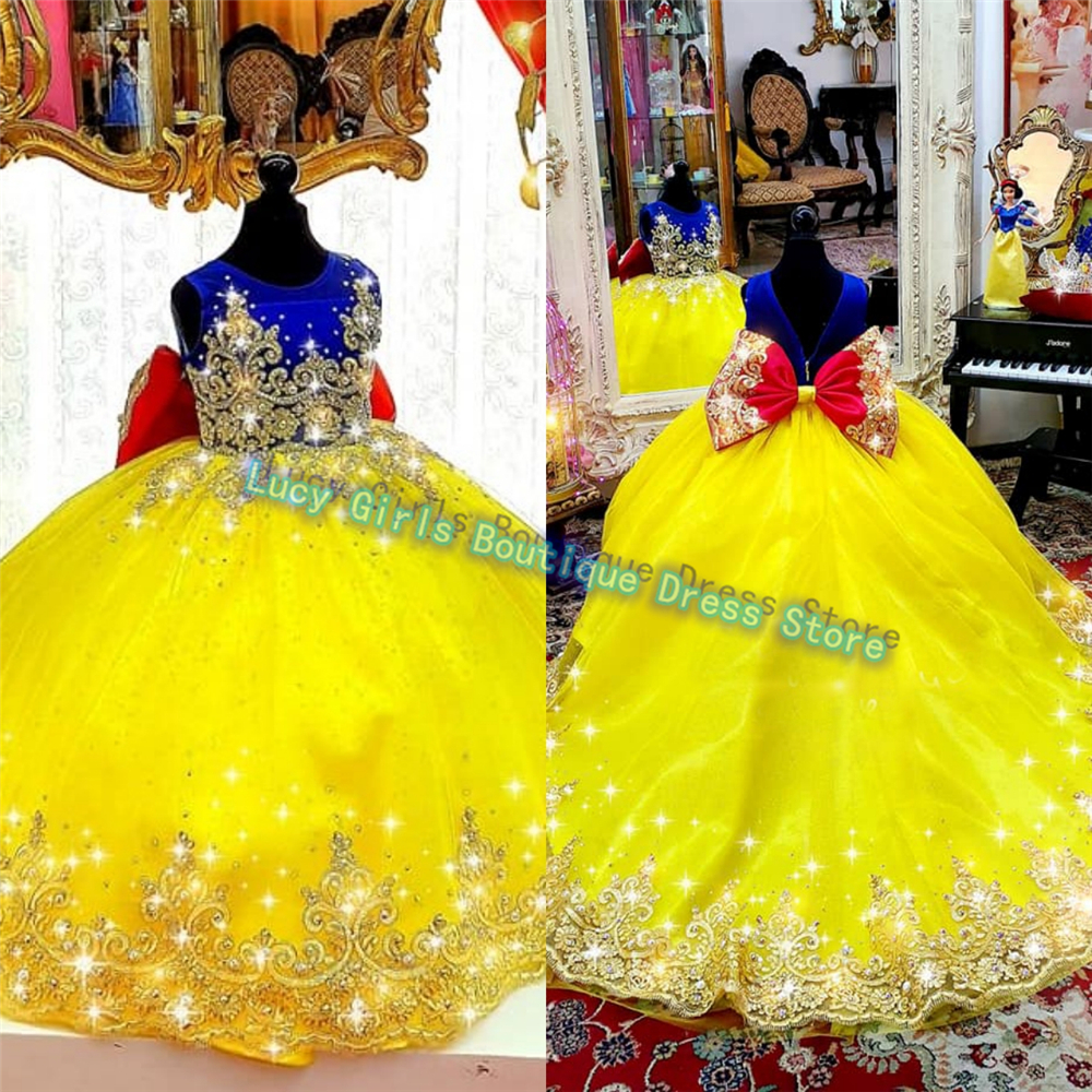 Luxuriously Yellow Flower Girl – обзор и цена Embroidery Yellow Dress