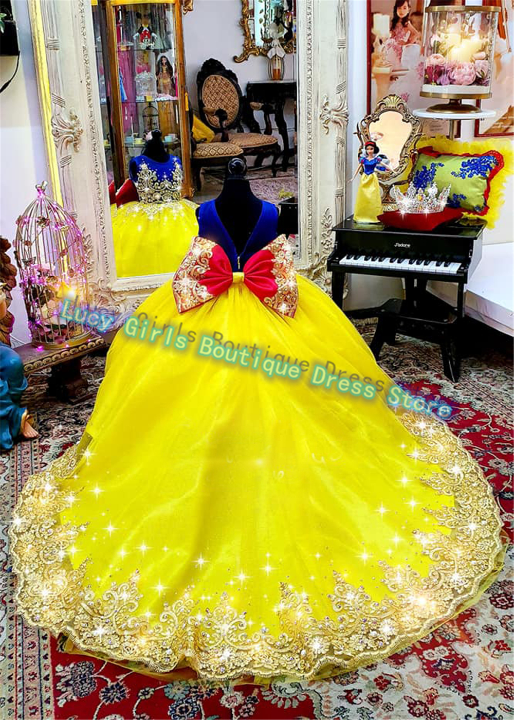 Luxuriously Yellow Flower Girl – обзор и цена Embroidery Yellow Dress