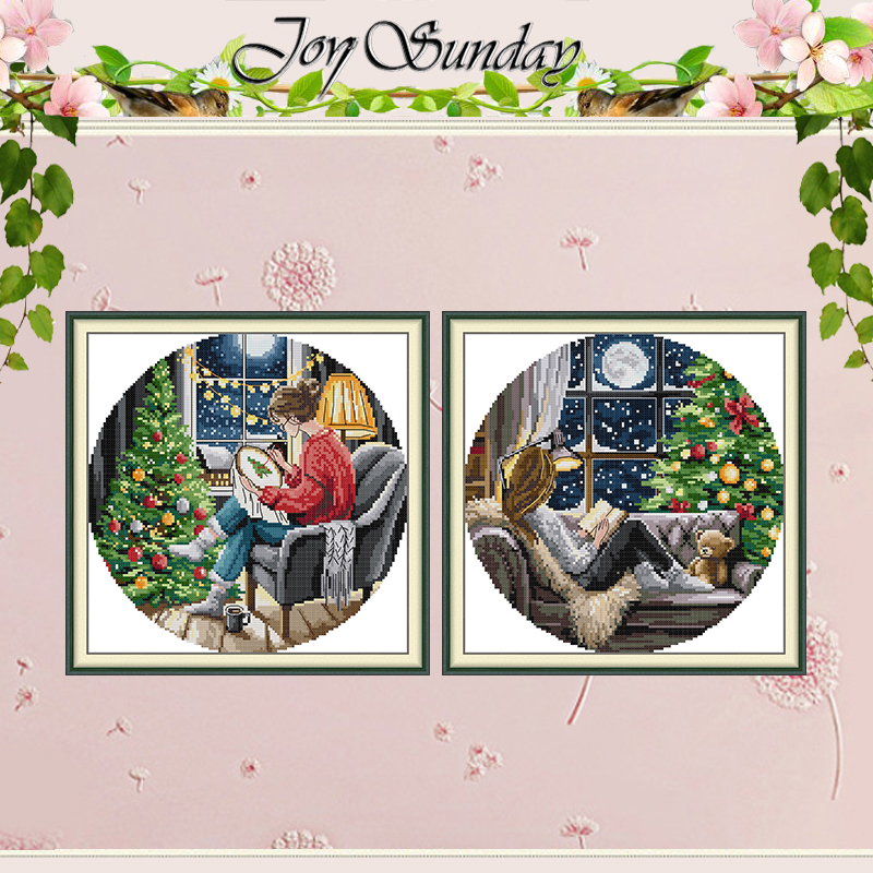 The Christmas Tree and Girl Pa – обзор и цена Embroidery Xmas