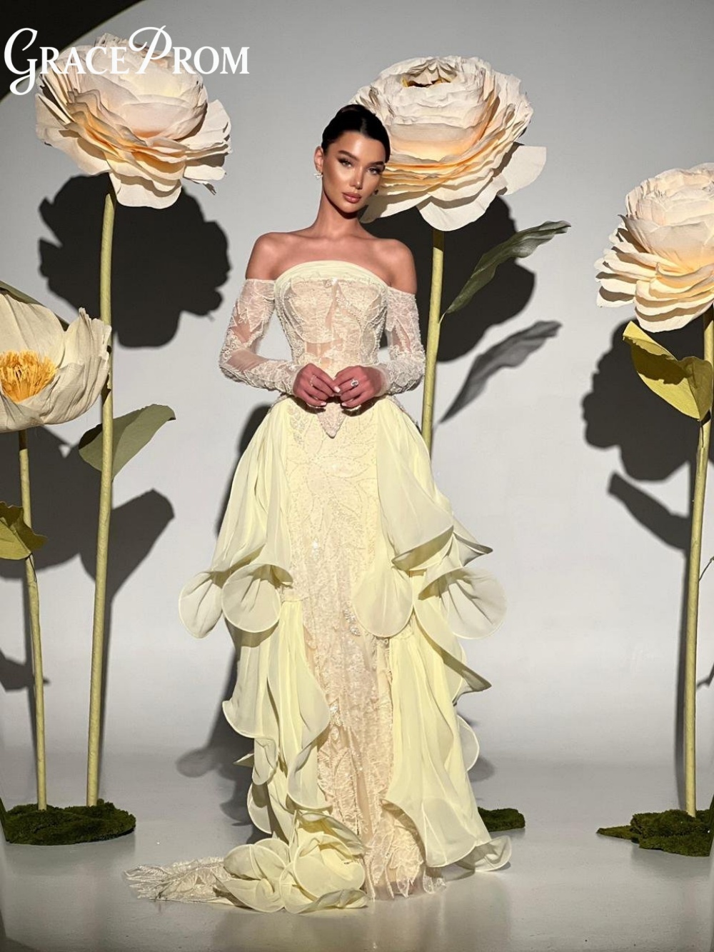 Exquisite Butter Yellow Prom D – обзор и цена Embroidery Yellow Dress