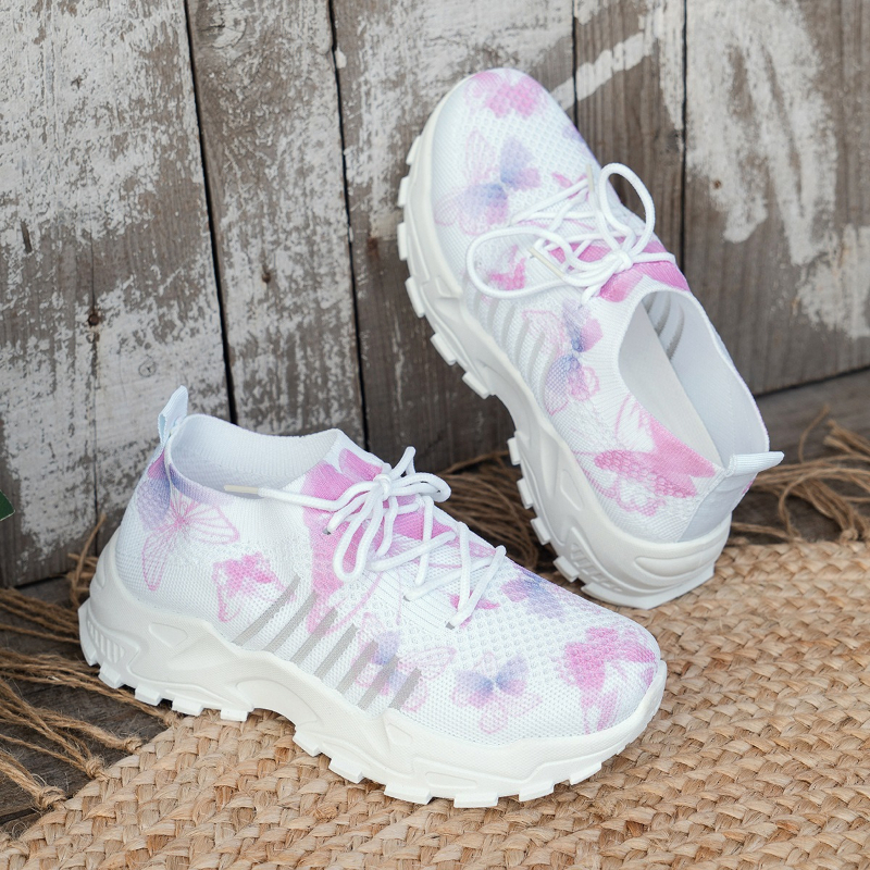 Women Butterfly Print Mesh Sne – обзор и цена Embroidery Cotton