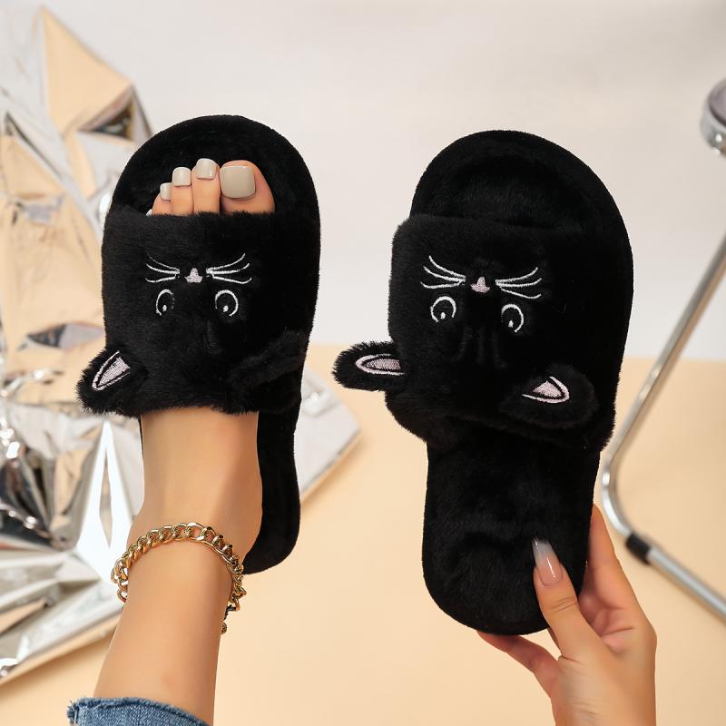 Casual Fluffy Women's Slippers – обзор и цена Embroidery Cotton