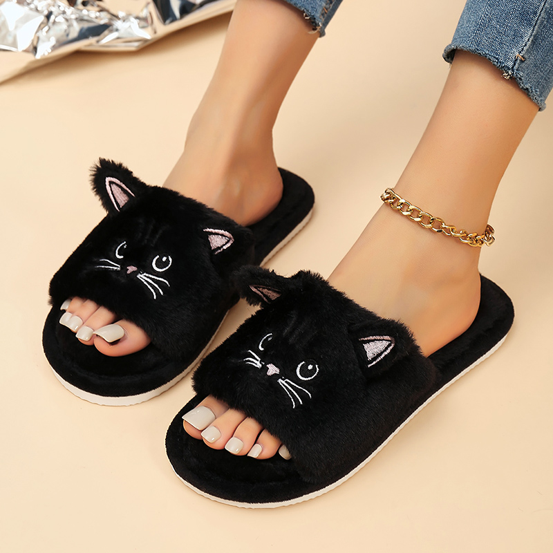 Casual Fluffy Women's Slippers – обзор и цена Embroidery Cotton