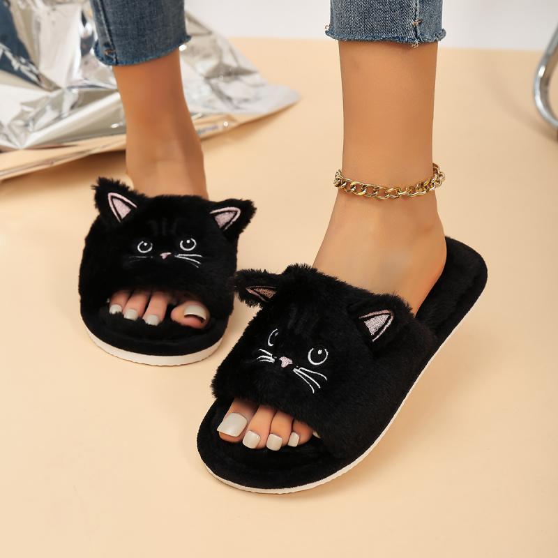 Casual Fluffy Women's Slippers – обзор и цена Embroidery Cotton