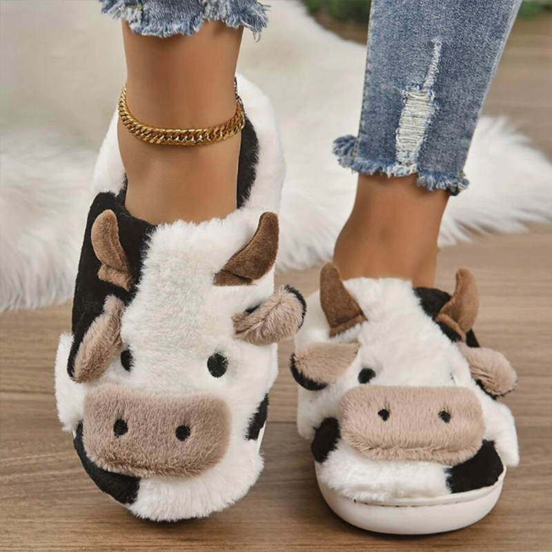 Soft Cow Slippers for Women -  – обзор и цена Embroidery Cotton