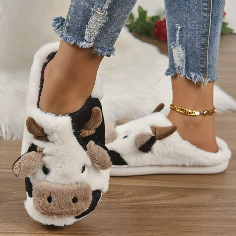 Soft Cow Slippers for Women -  – обзор и цена Embroidery Cotton
