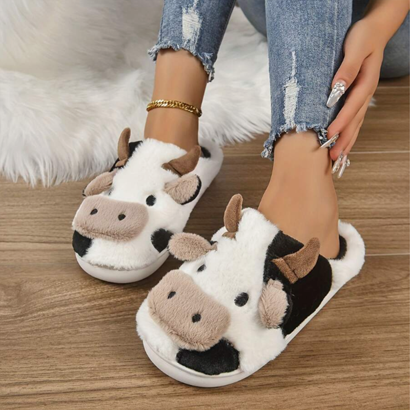 Soft Cow Slippers for Women -  – обзор и цена Embroidery Cotton