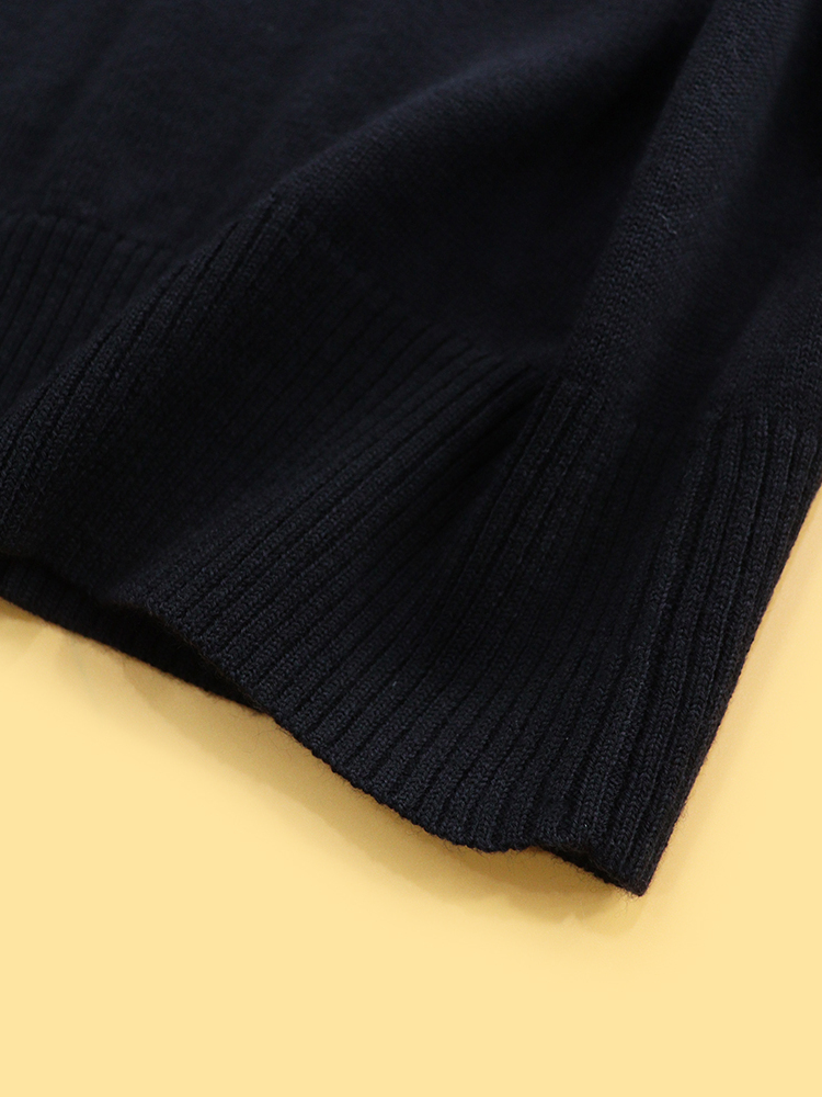 Deep Blue Long Sve Knitted Swe – обзор и цена Embroidery Letter M