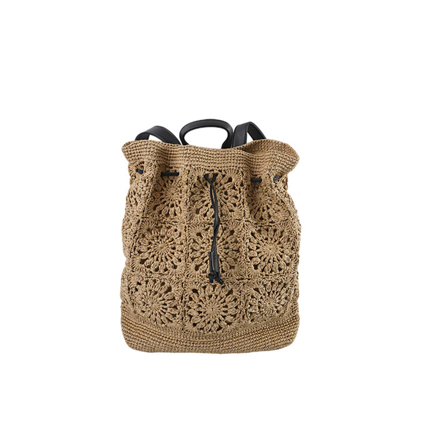 Straw Drawstring Backpack Summ – обзор и цена Embroidery Bali