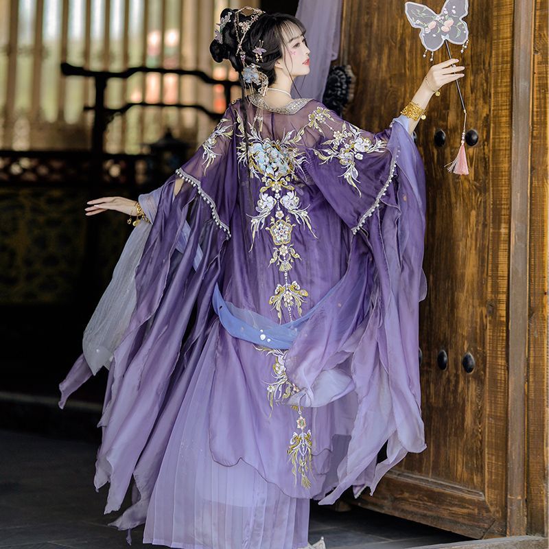 Chinese Hanfu Dress Women Trad – обзор и цена Embroidery Yellow Dress