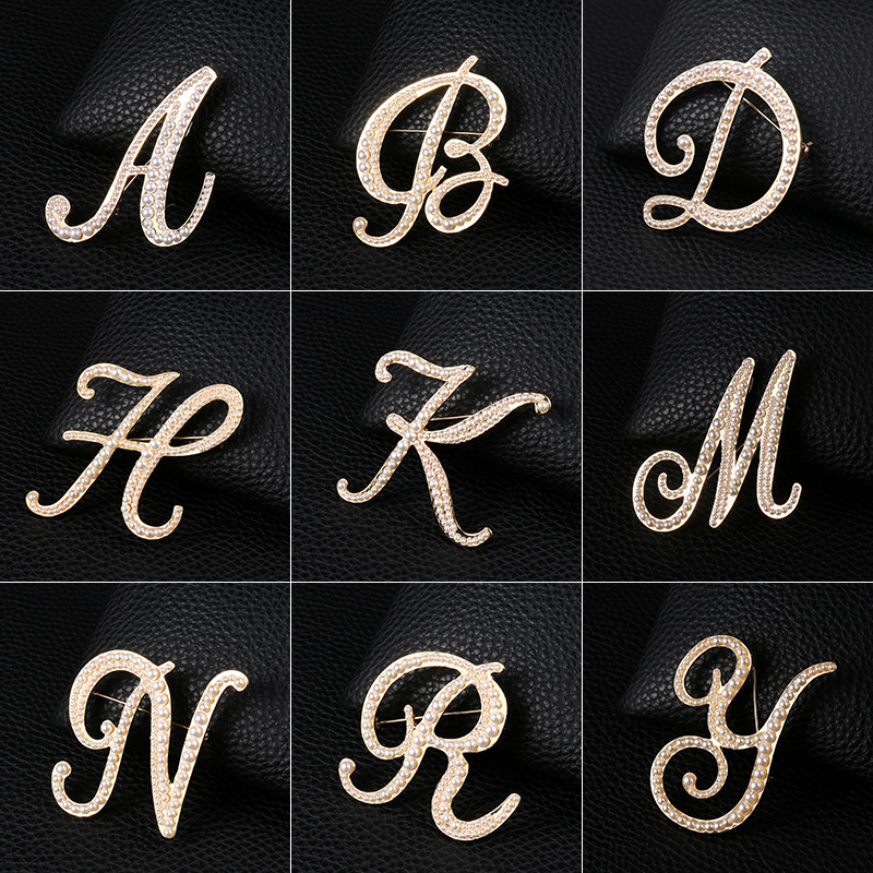 English Letters A-Z Pearl Broo – обзор и цена Embroidery Letter M