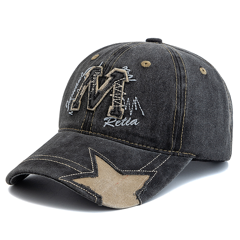 Hot Sale Unisex Retro Baseball – обзор и цена Embroidery Letter M