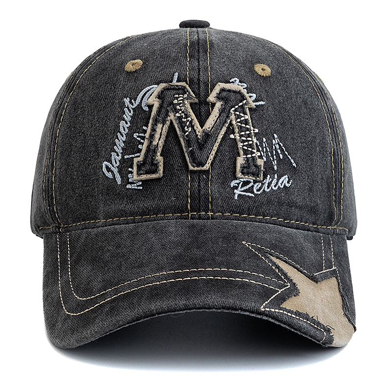 Hot Sale Unisex Retro Baseball – обзор и цена Embroidery Letter M