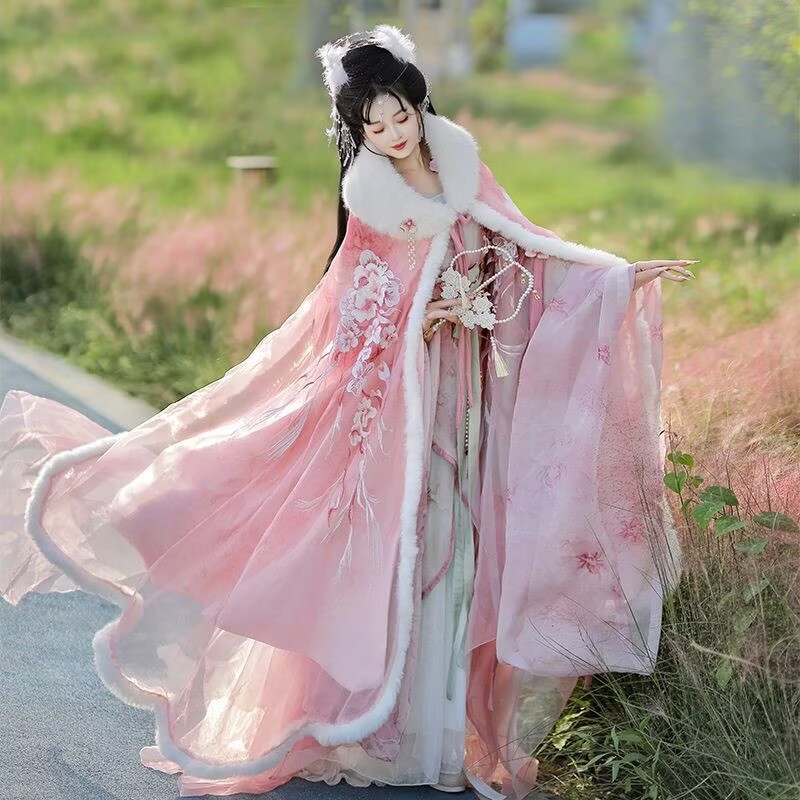 Pink&Red Hanfu Cloak Dress Wom – обзор и цена Embroidery Xmas